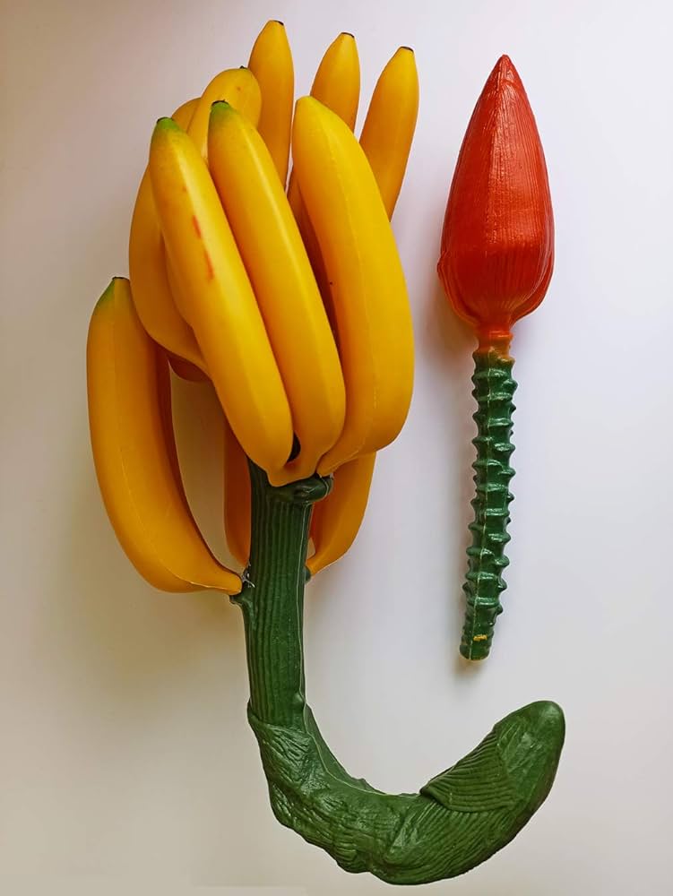 Amazon.co.jp: Zzooi 人工バナナ一束 果実の茎とつぼみ付き