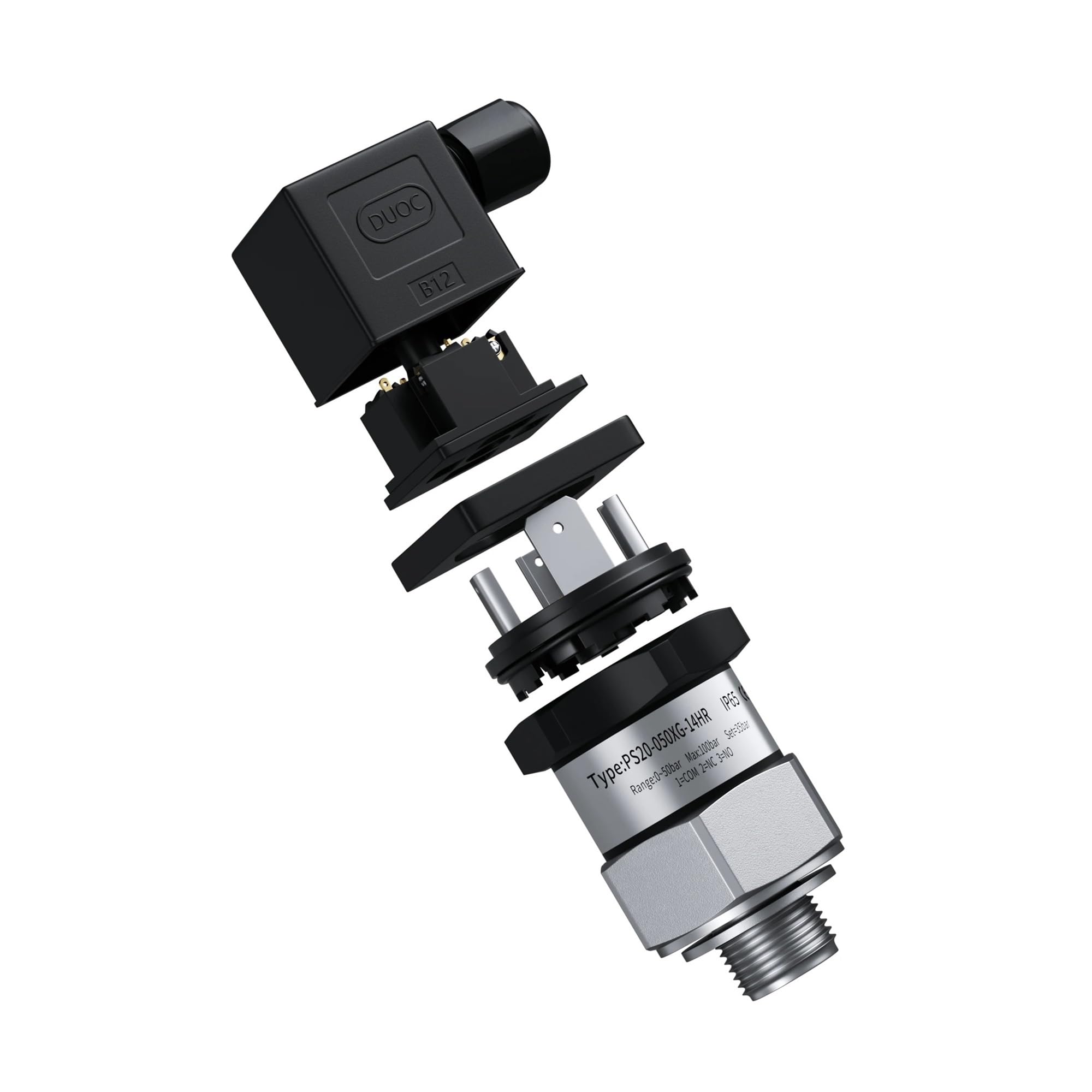 Einstellbarer Druckschalter, pneumatisch, hydraulisch, Membran, Kolbendruckregler (G1-2-Gewinde)