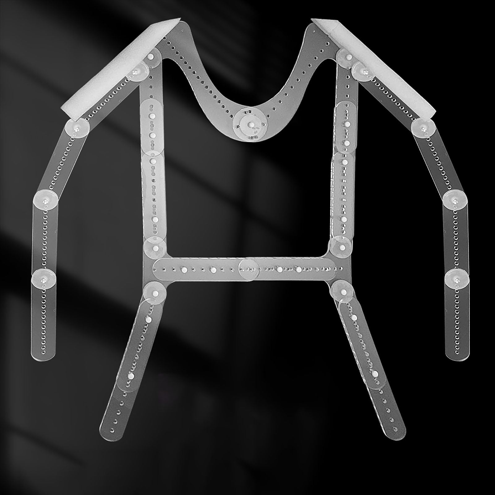 HCZKIUJY Mannequin Clothing Clear Plastic Hanger Adjustable Pose, Kids and Women/Men Boutique Clothing Hanger, Photography Background Hanger Lightweight