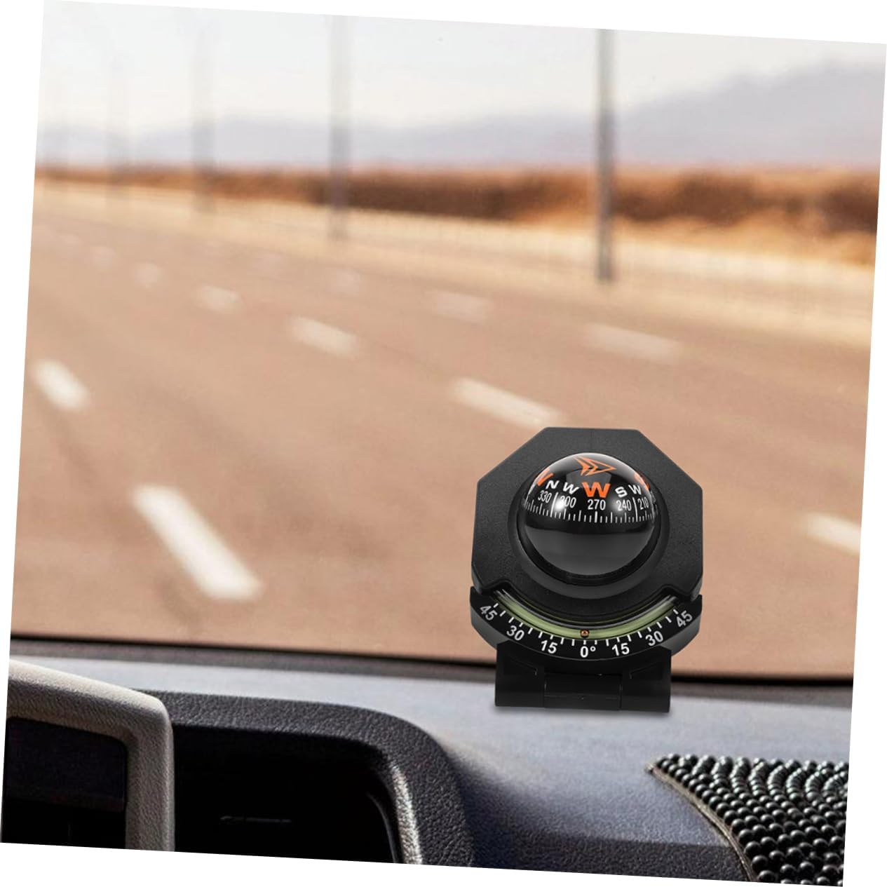 Vehicle Compass Dashboard Compact Car Compass with Inclinometer Essential for Safe Driving and Navigation