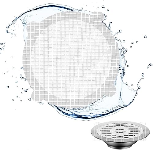 Paquete de 30 unidades desechables para desagües de ducha para protectores de drenaje del hogar, calcomanías de malla impermeable para drenaje de