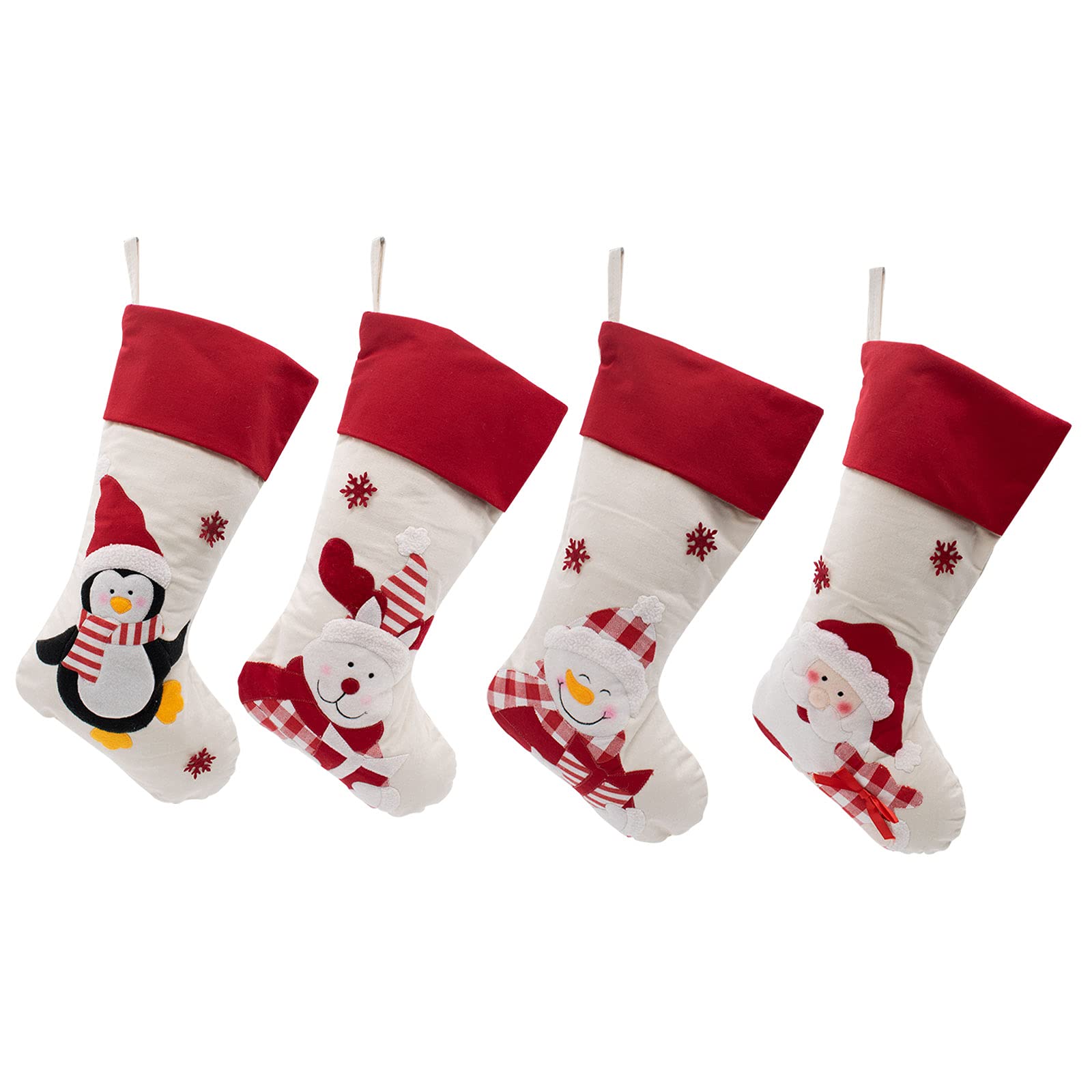 TRIXES Christmas Stocking Set of 4 – x4 Large Xmas Stockings