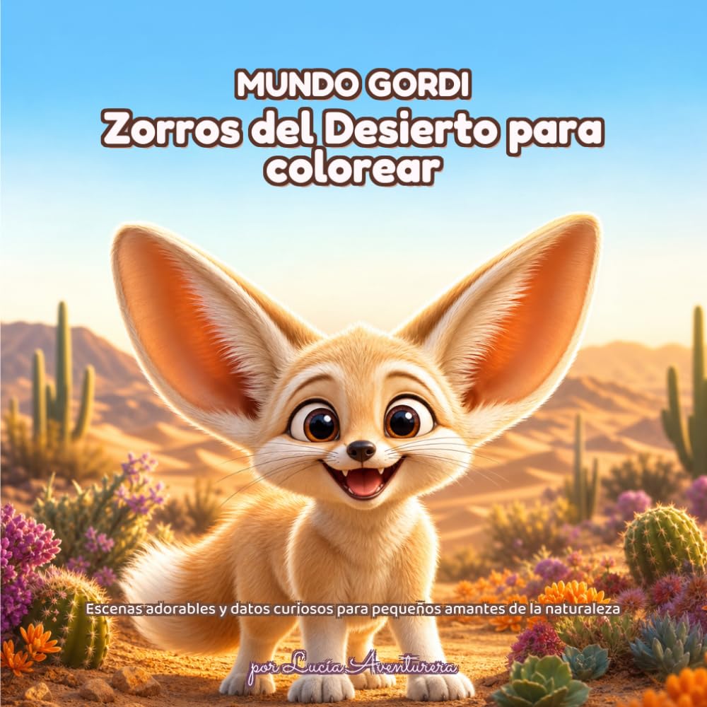 Zorros del Desierto para colorear: Escenas adorables y datos curiosos para pequeños amantes de la naturaleza (Mundo gordi)