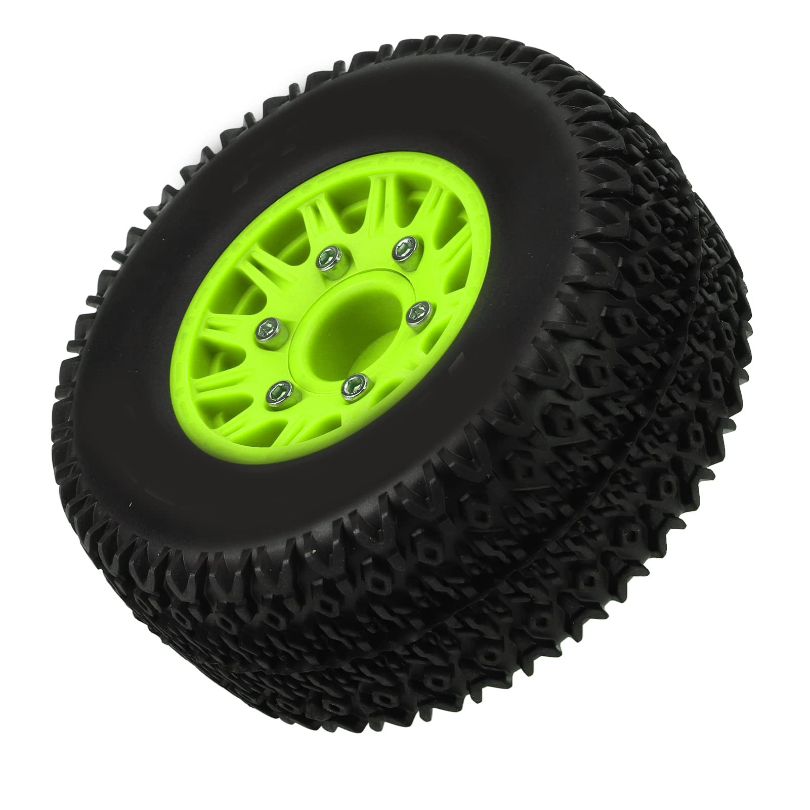 pour / 10 Rc Rc Pneus de Camion de Parcours pour Senton pour Slash 12 Mm 14 Mm 17 Hex Pneus Vert a Amorti (Green)
