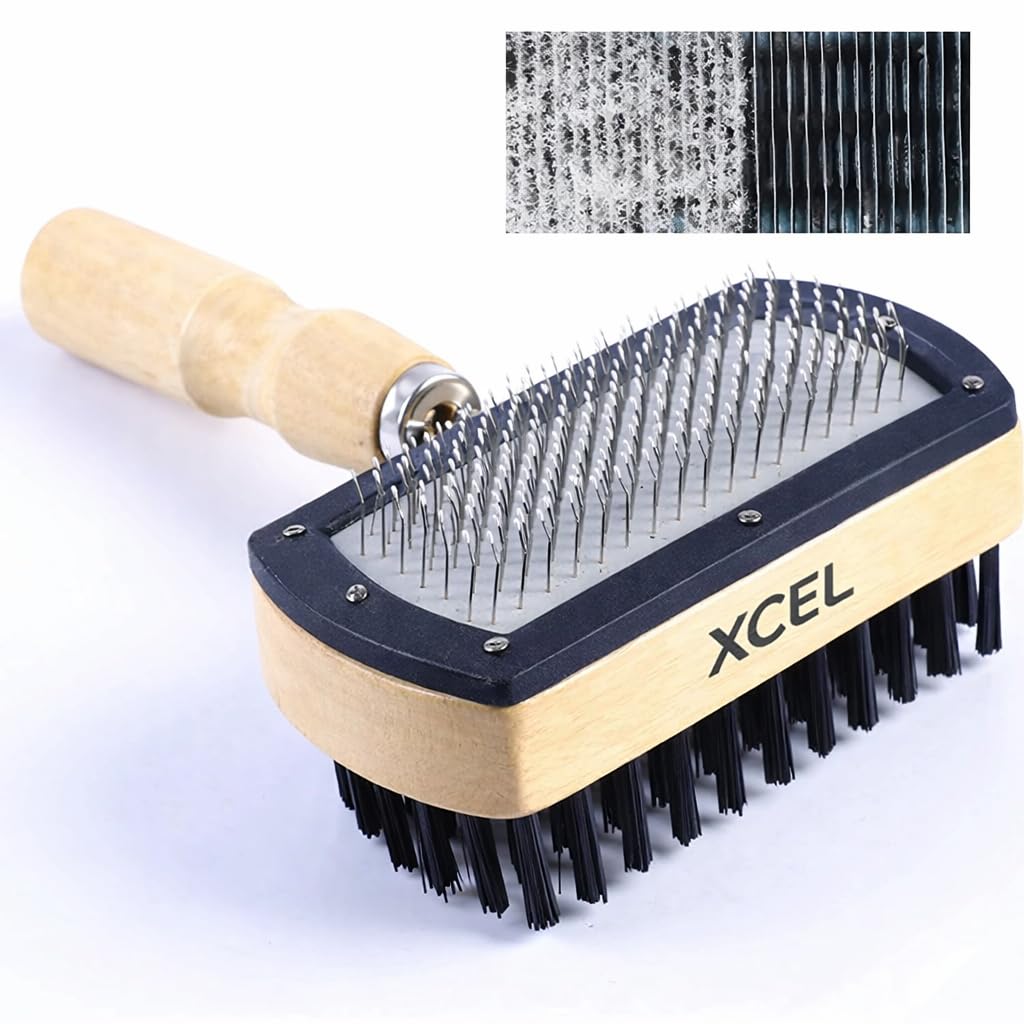 XCEL Next Generation Air Conditioner Evaporator Coil Condenser Fin Cleaning Brush, Double Sided, Wide