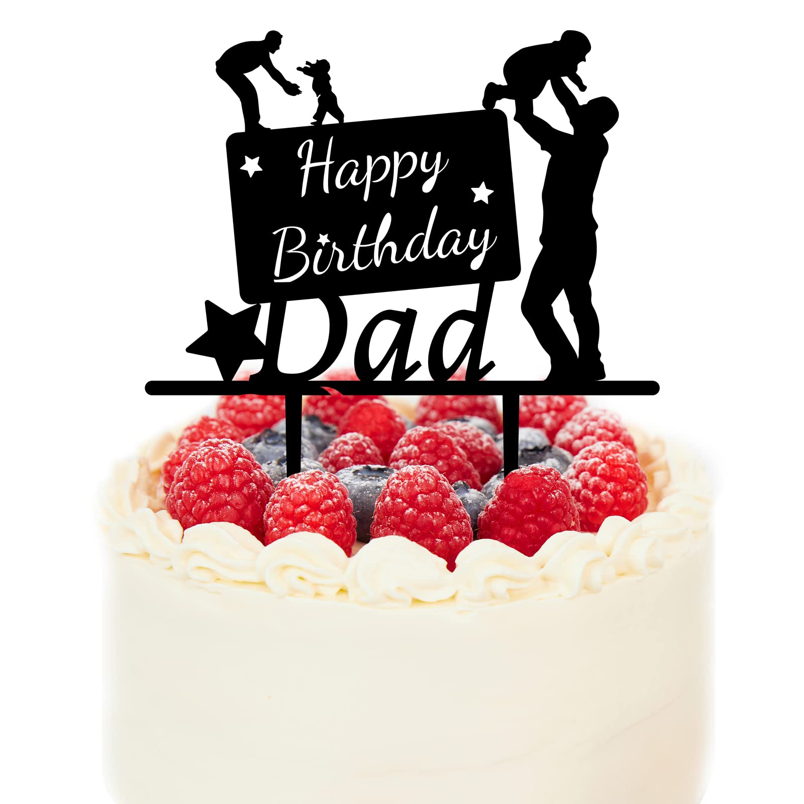 Buy PLIGREAT Birthday For Dad Cake Topper Happy Birthday Cake Topper