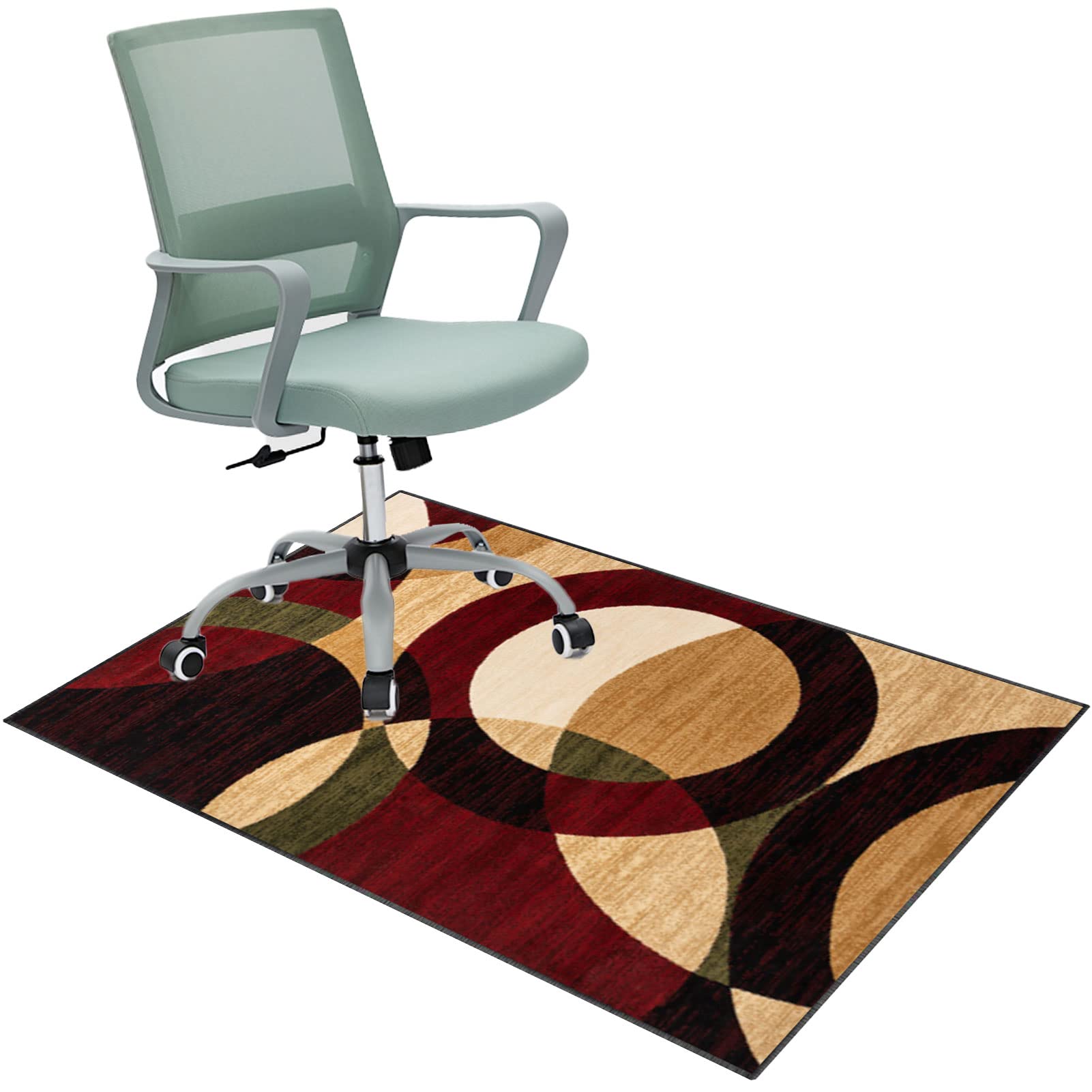 EYZO 100 × 120 cm Office Chair Mat For Hardwood Floor Mat For Carpeted Floor Protector Mat For Desk Computer Gaming Chair Mat Protector Chair Carpet For Home Office Protects Floors Anti-skidding — image 1