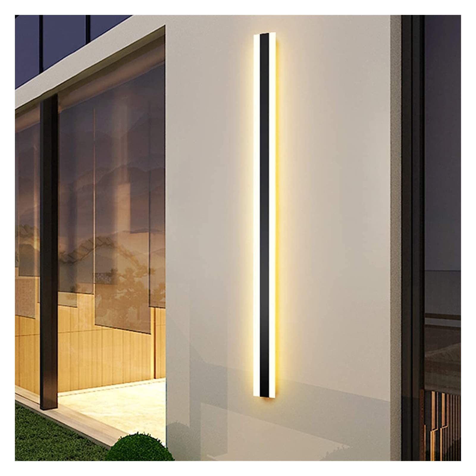 ZTCHSENZT Wall Lamp Waterproof Wall Lights IP44 LED Outside Wall Sconces Outdoor Yard Lights in Metal Natural White 4500K with Acrylic Lampshade for Patio Balcony Courtyard, Black,White