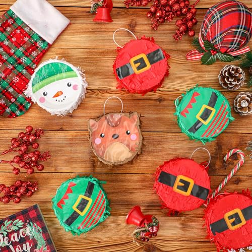 Liliful IAN-LILIFUL-1455 12 Pcs Mini Christmas Piñata Bulk Small Xmas Piñata Santa Claus Snowman Elf Elk Piñata Christmas Tree Decor Christmas Mexican Piñata For Birthday Christmas Holiday Decoration thumb #5