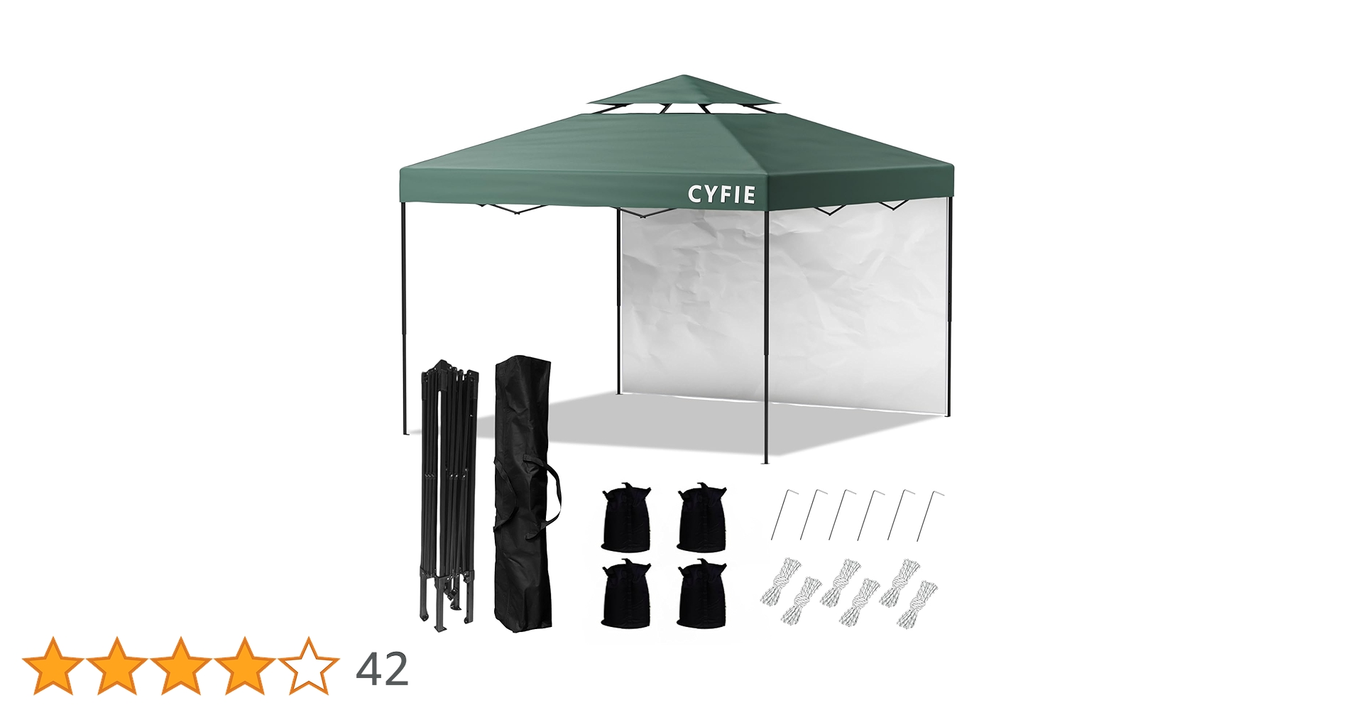 CYFIEタープテント 3mx3m サイドシート1枚付 ワンタッチ 高さ3段階 Amazon | CYFIE タープテント 3mx3m サイドシート1枚付