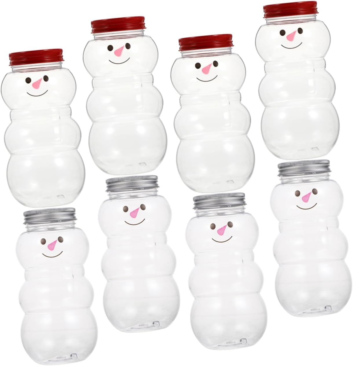 FUNOMOCYA 8pcs Christmas Drink Bottle Plastic Milk Bottles