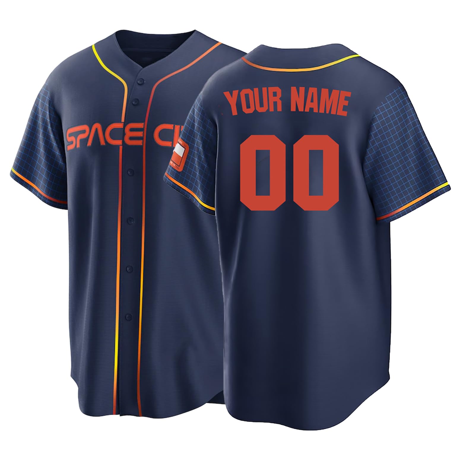 Personalized Baseball Jersey with Your Name and Number Custom Button Down Jersey for Man Woman Child