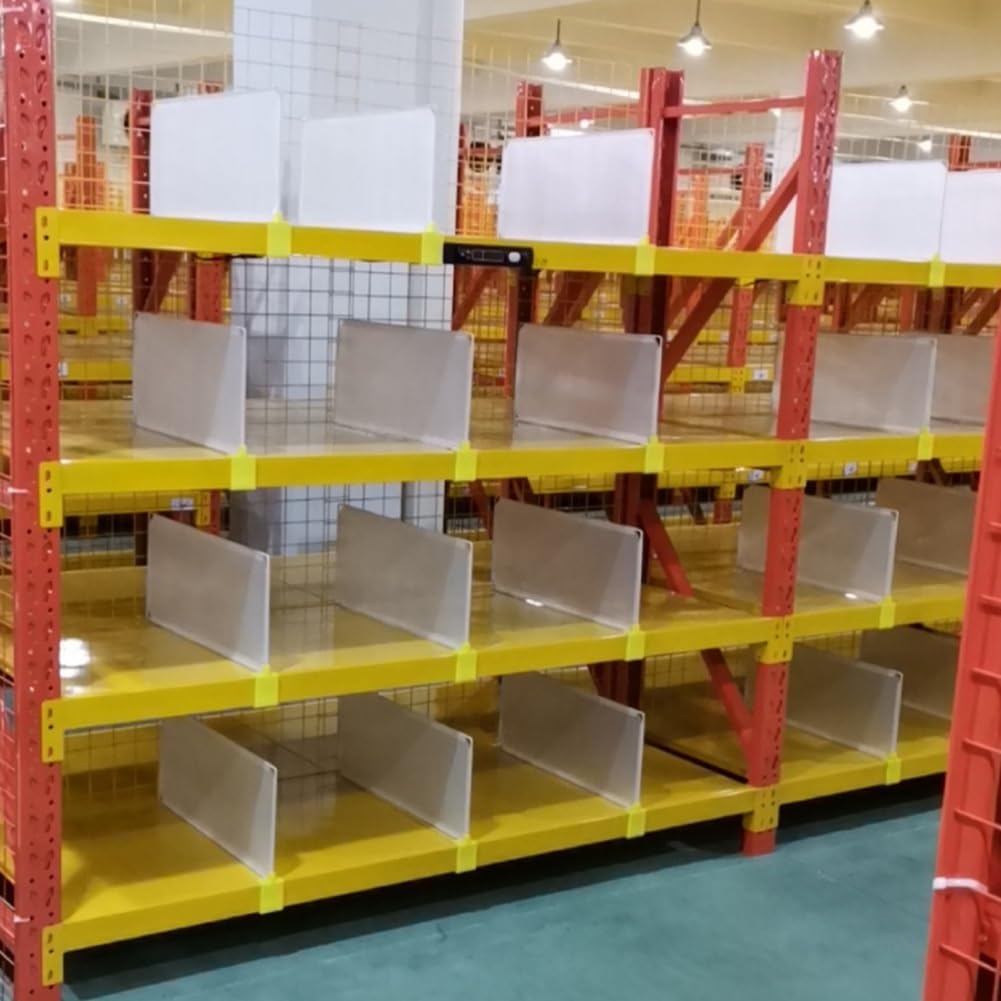 Divisores de estantes de plástico para organización de armario, separadores de almacenamiento de ropa, clasificadores fáciles para el hogar y la despensa, diseño de hebilla duradero y ajustable