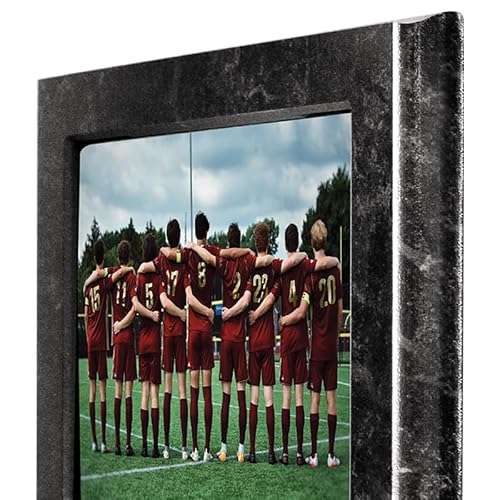 Crown Awards 9 x 12 Black Marbleized Vertical Team Photo Plaque Award, Coach Appreciation Gifts