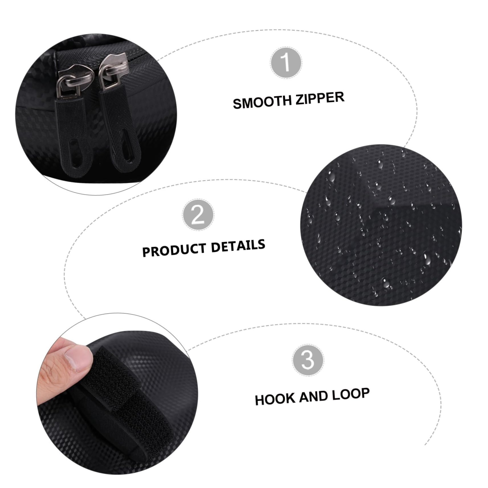 ibasenice De Voiture Vélo De Scooter Électrique à Trottinette pour Sacoche De Guidon à Coque Rigide Stockage De Guidon Sacoche De Guidon Trottinette Electrique Eva Black