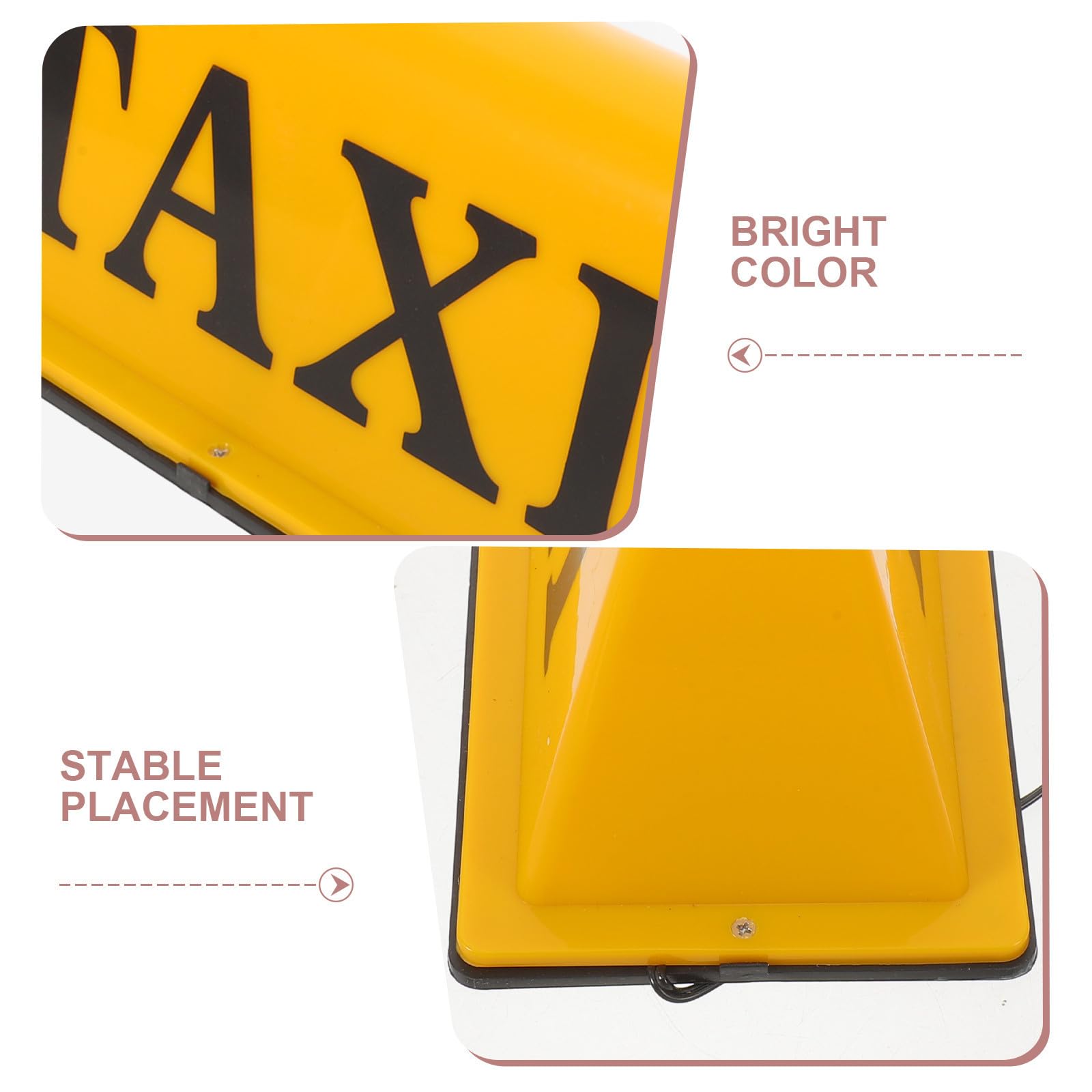 Luz de Techo de Taxi Magnética Amarilla con Montaje Fácil, Material Resistente al Sol de Aleación y Pp para Decoración DIY en Vehículos