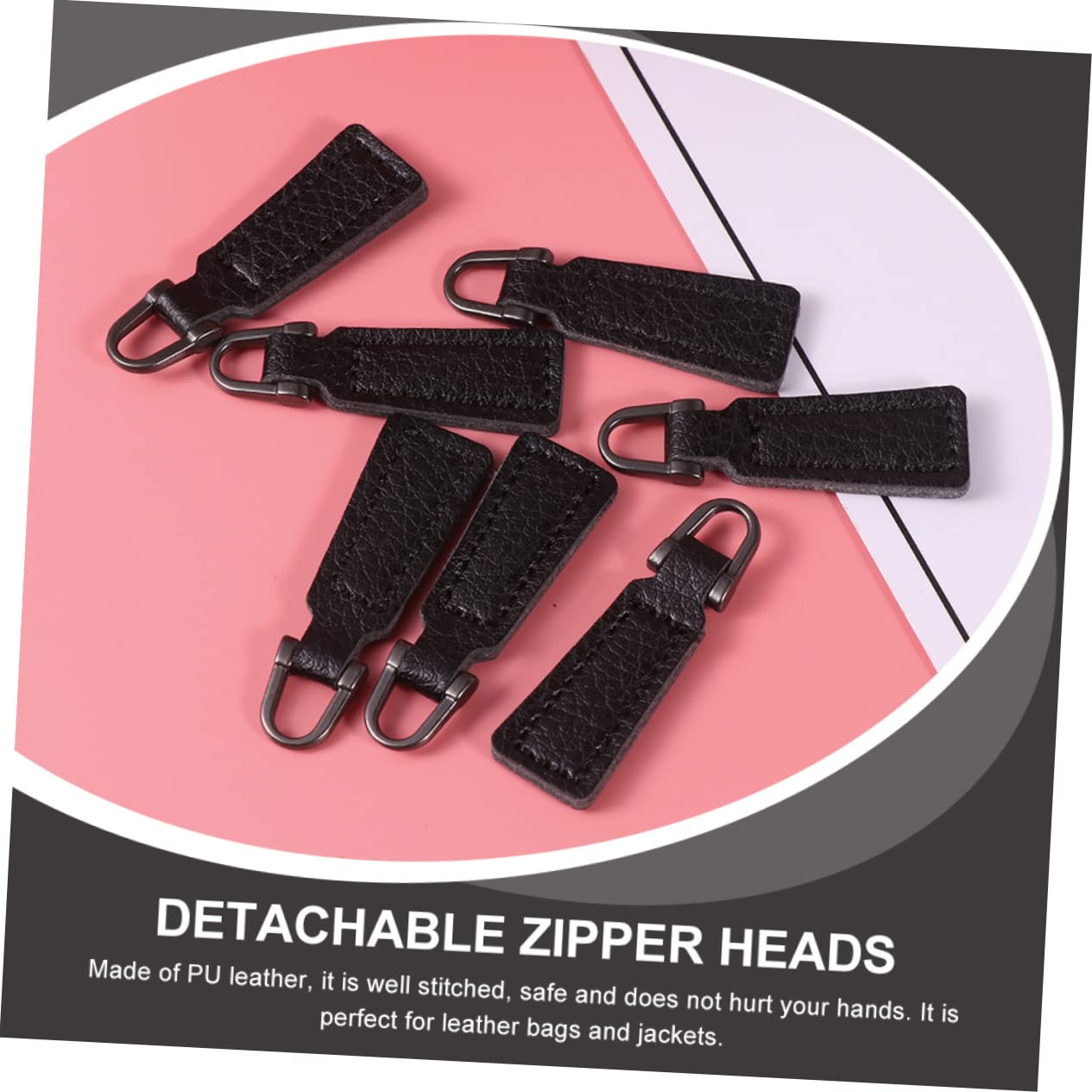 DIYEAH 125piezas Tiradores De De Reparación Para Ropa y Accesorios Cabezas De De Pu Reemplazo Para Mochilas