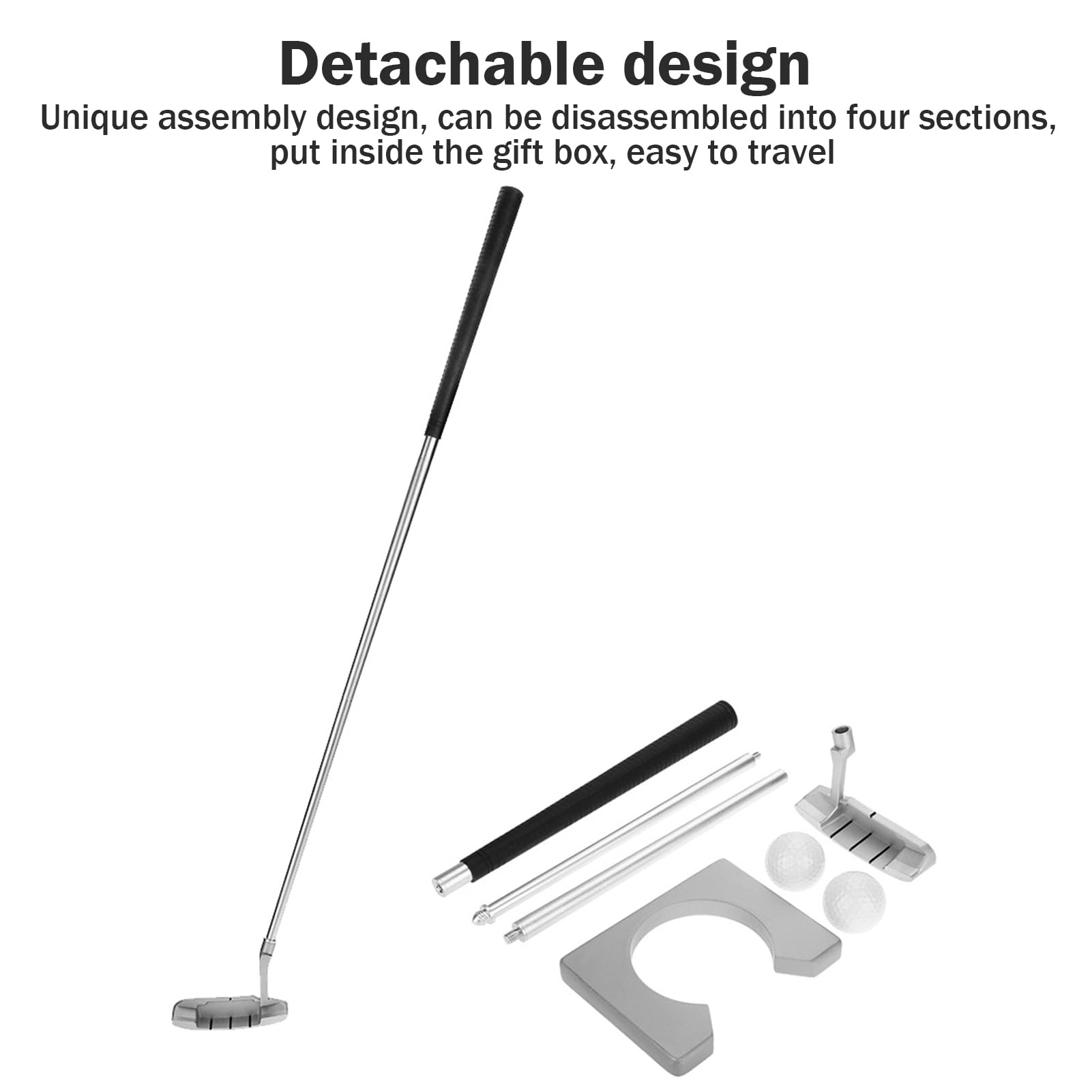 Set di Minigolf, Interno Golf Set con Putter Allenamento Mazze da Golf Pieghevoli Foro 2 Palline e Borsa da Trasporto con Cerniera,Set da Minigolf da Interno per Adulti Bambini Casa Ufficio Camping