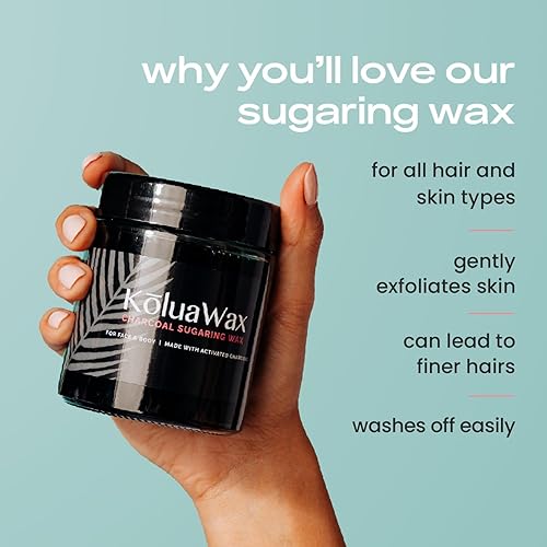 Miniatura 7 de KoluaWax Kit de cera de azúcar vegana para mujeres y hombres, depilación para todo tipo de piel y cabello, axilas, bikini, brasileño, cara y pierna,