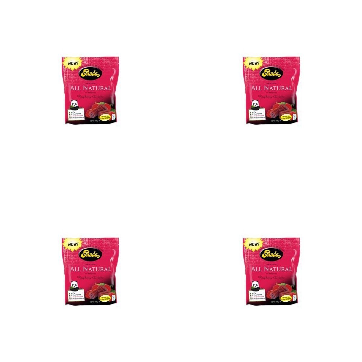 (4 PACK) - Panda Raspberry Licorice - All Natural | 200g | 4 PACK - SUPER SAVER
