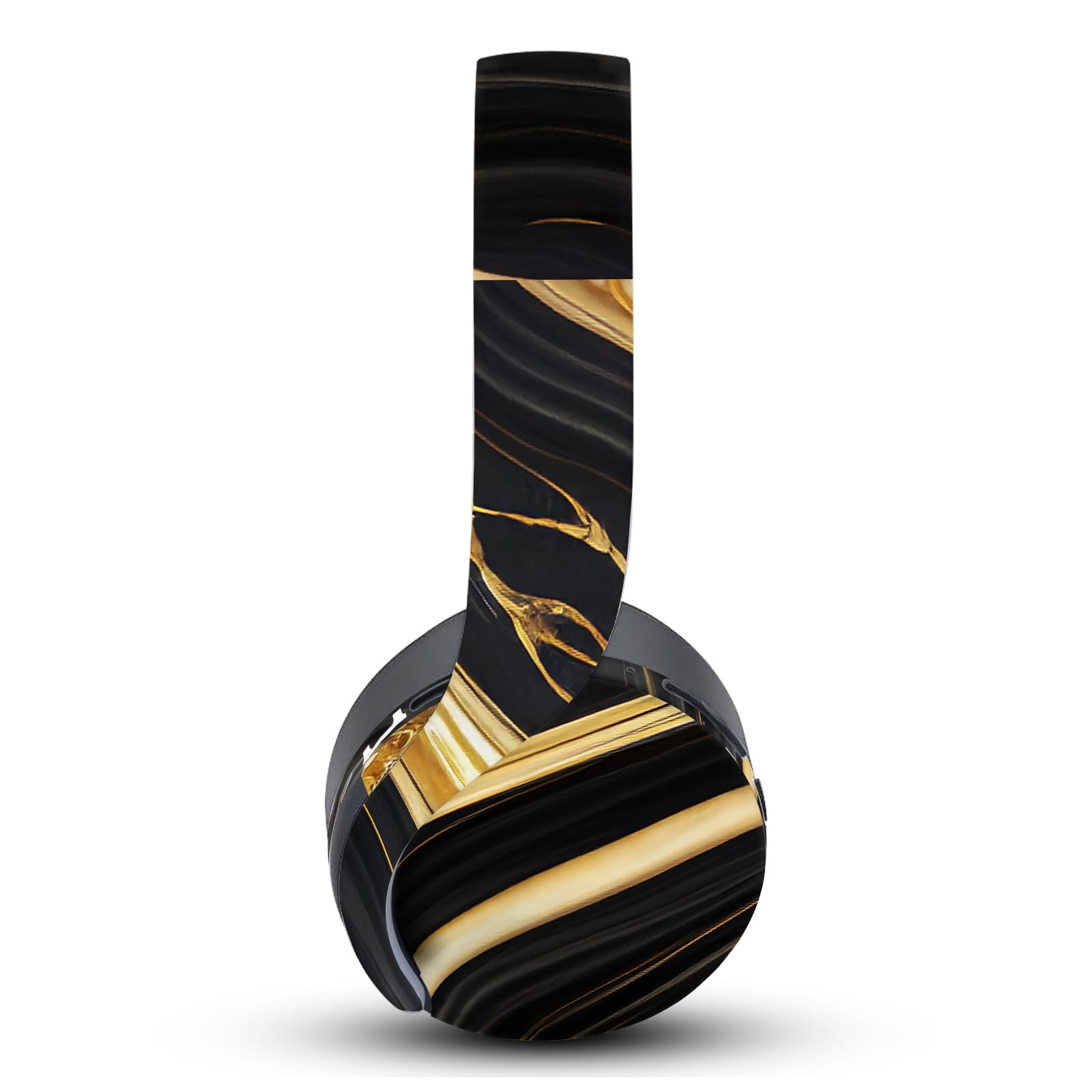 Head Case Designs Black and Gold Marble Vinyl Sticker Skin Decal Cover Compatible with Sony PlayStation PS Pulse 3D Headset