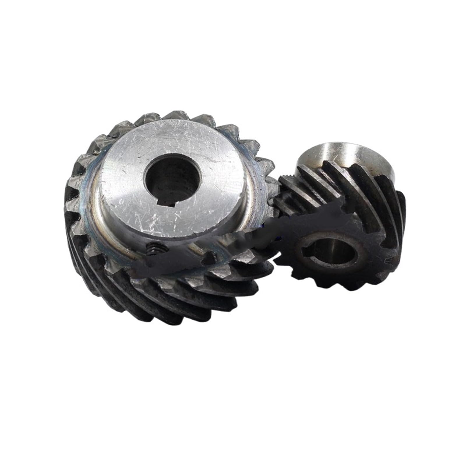 Bevel Gear Pinion Hardware Mechanical 45 Degree Helical Gear 1-1.5-2 Modules 13-50 Teeth 90 Degree Left Handed Transmission Staggered Helical Gear with Torque(1.5M 13Tooth Hole12)