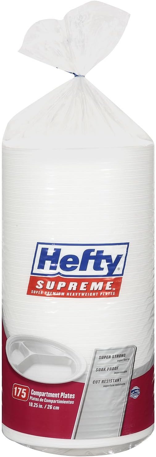 Hefty Compartment Plates - 10 1/4" - 175 Count