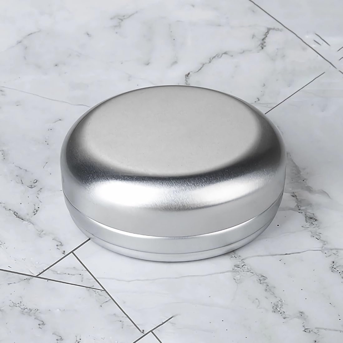 Aluminiowy słoik cynowy, 12-częściowe aluminiowe pudełko na mydło w kolorze srebrnym, przenośne, z pokrywką, do przechowywania w podróży