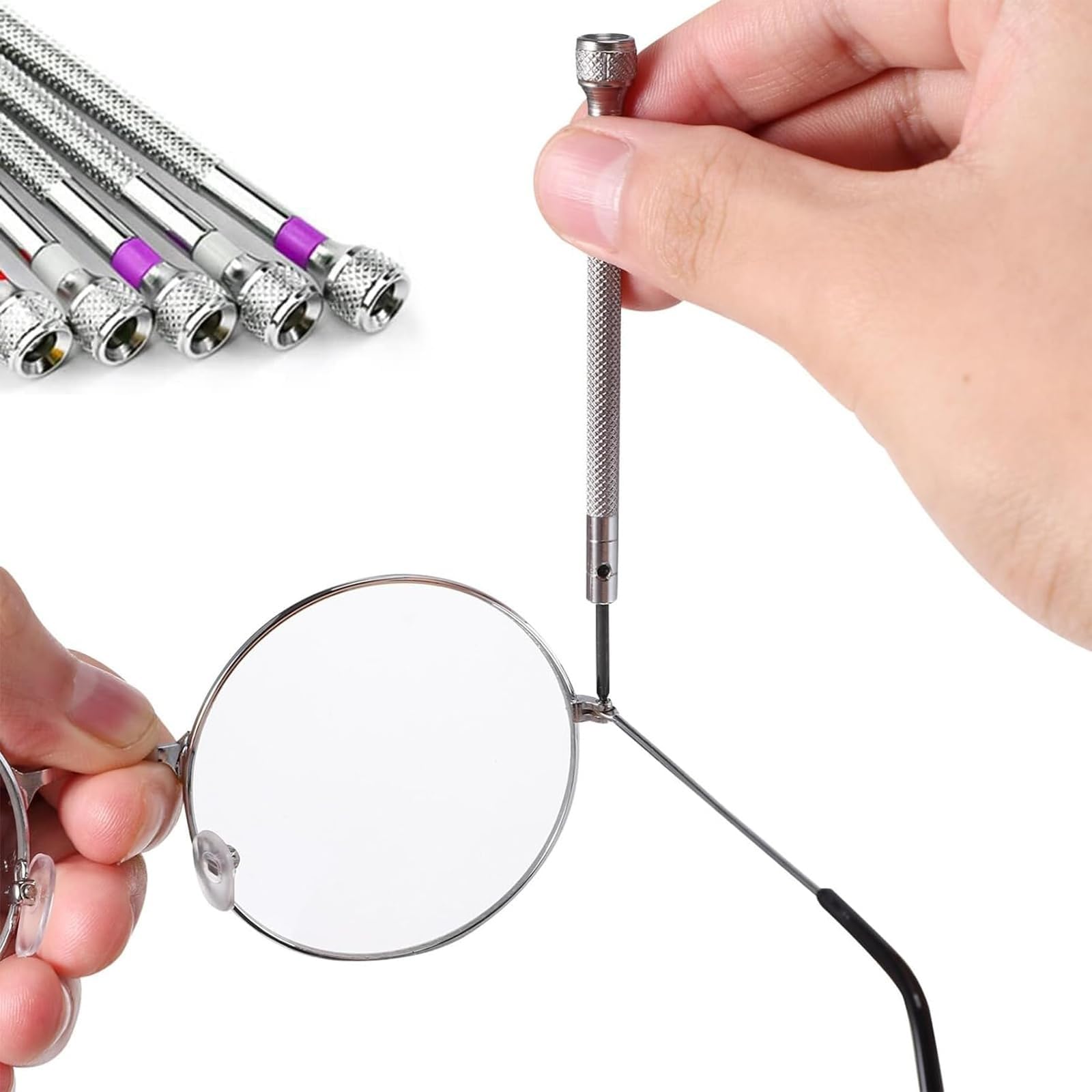 10 Pezzi Cacciaviti Di Precisione Per Orologi E Elettronica - Set Con Testa Piatta E Phillips, 0.6mm-2.0mm - Foto 2