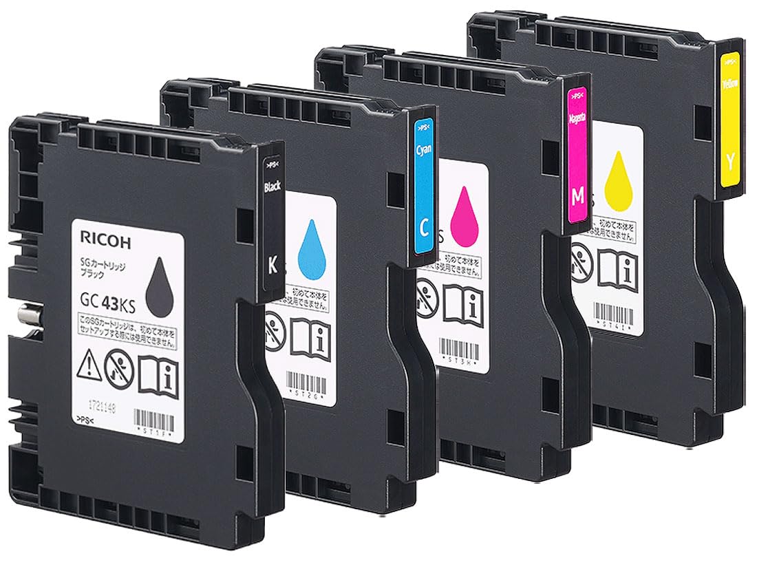 リコー純正 GC43 4色セット Amazon.co.jp: RICOH 純正 インク SGカートリッジ GC43S 4色