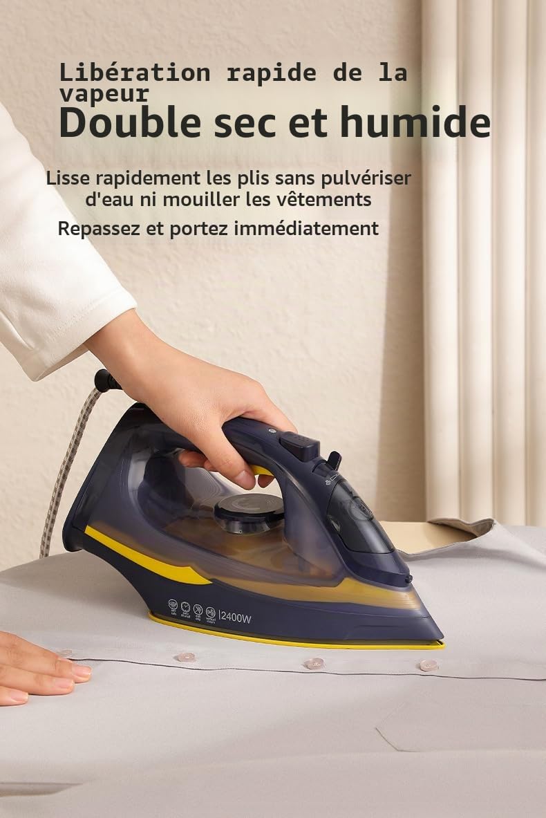 Korons Fer à Repasser Vapeur, 2400W, récipient de 350 ml, Anti-Gouttes (Violet Foncé)