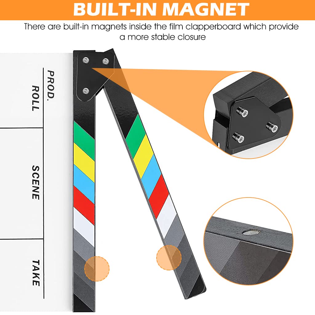ZIBUYU® Movie Clap Board 10x12 Inch Film Clapper Board Tool Stage Prop — Amazon image 3