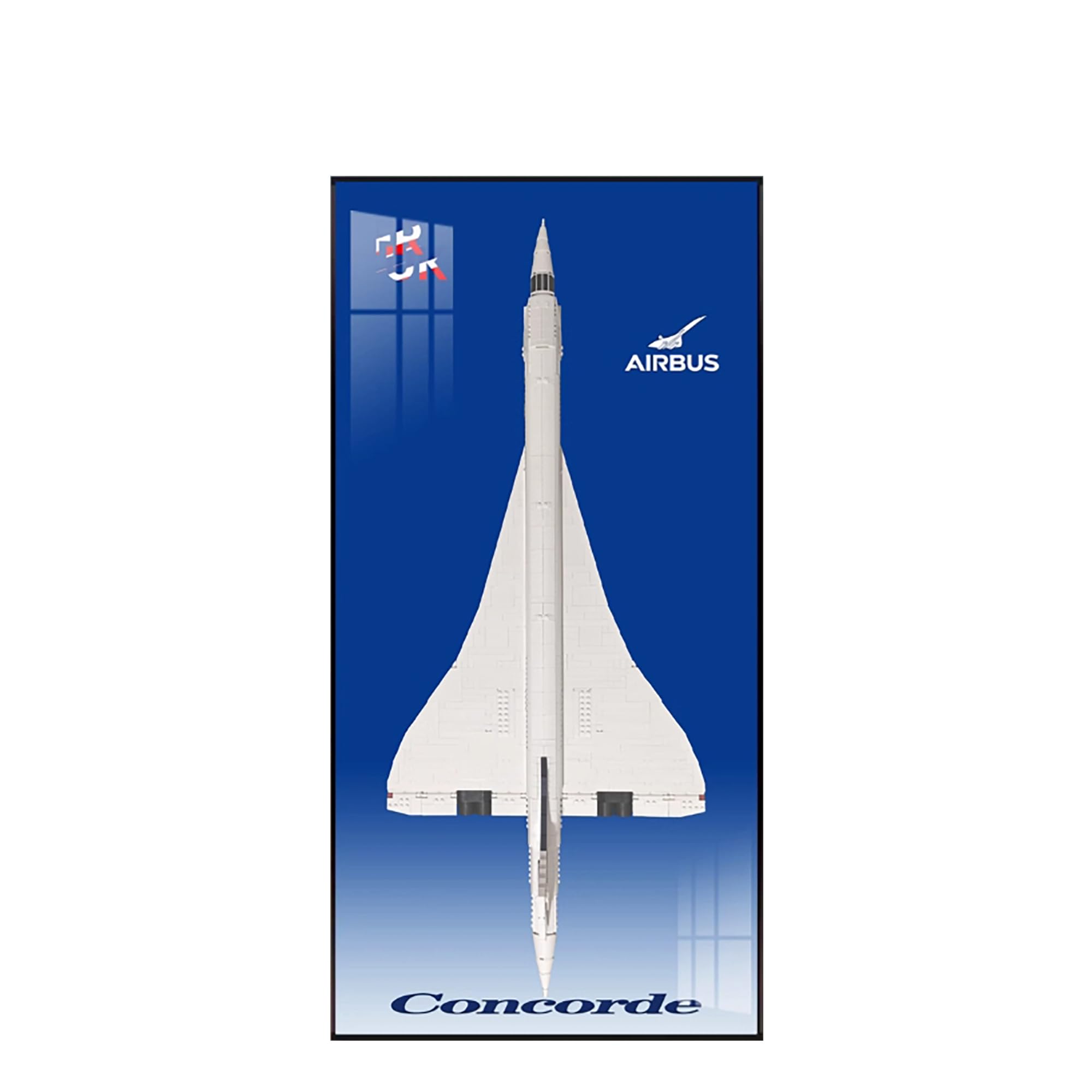 Display Wallboard for Lego 10318 Concorde - Wall Mount Display Stand Art Wall Mount Frame for Concorde Building Set, Ideal Gift for Concorde Enthusiasts - 60 x 120 CM (10318 B)