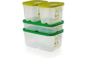 Tupperware Fridgesmart Container 4 Pieces Set - Space-Saving Masterpiece for Your Refrigerator