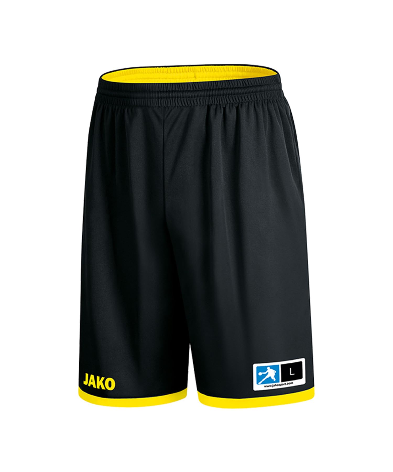 JAKO Men's Change 2.0 Reversible Shorts, Black/Citro, XXL