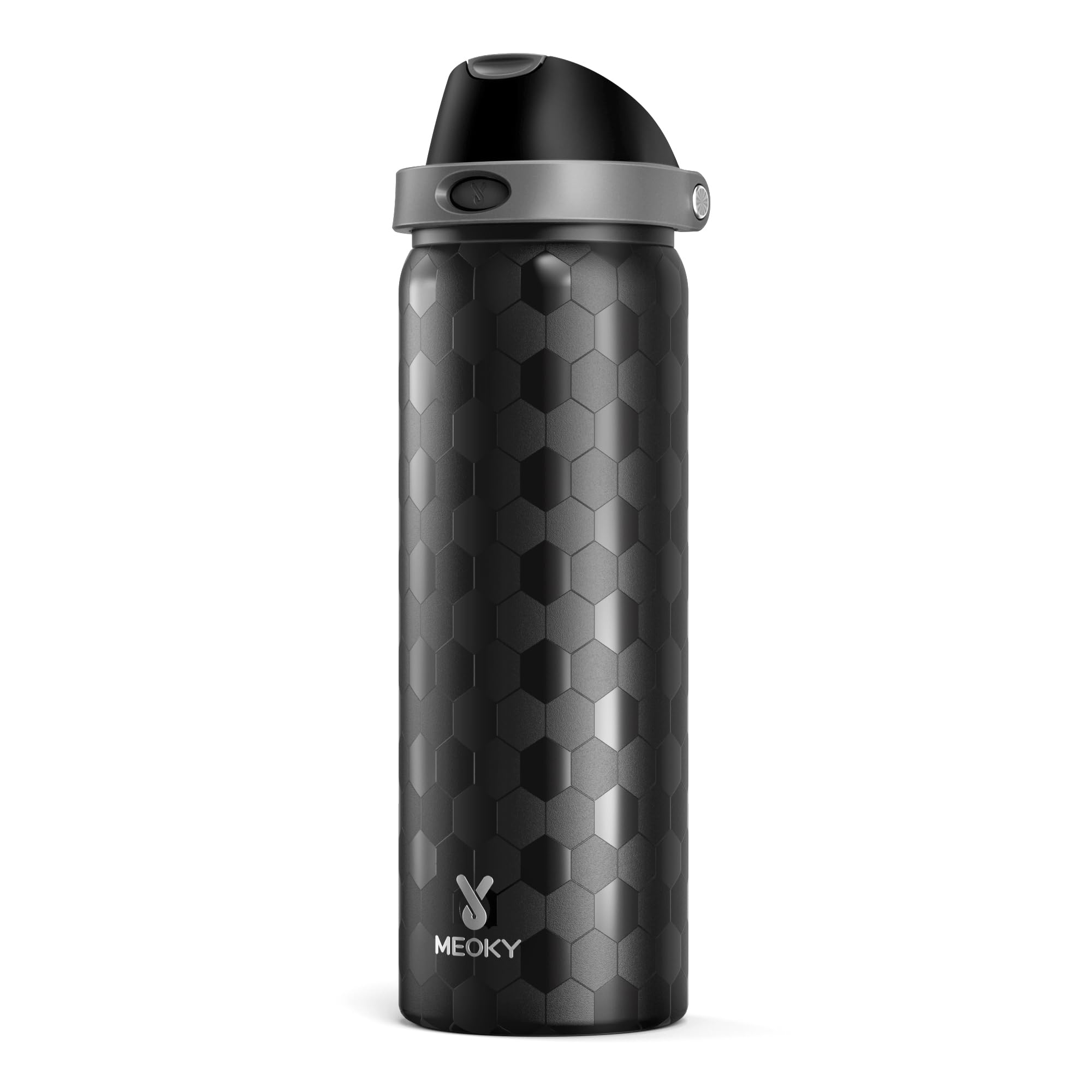 Meoky 32 oz Stainelss Steel Soccer Water Bottle, Gifts for Boys Girls