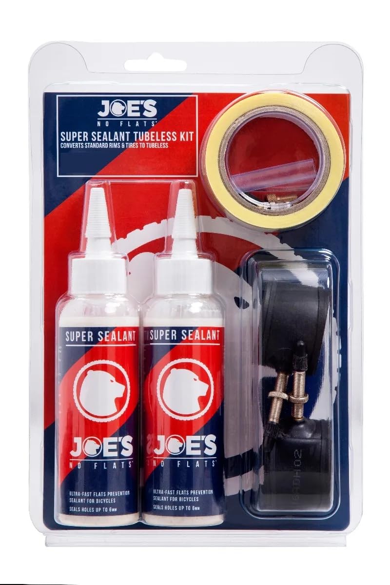 Ammaco Joes No Flats Tubeless Conversion Kit Super Sealant MTB Presta 26-29" Set
