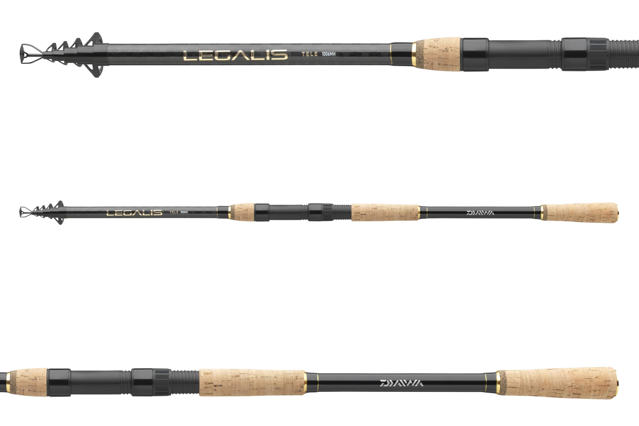 DAIWA Legalis Tele Spin, Length 3.30m / 10.83 Feet, Casting Weight: 0.35-1.76 oz, Telescopic Spinning Fishing Rod