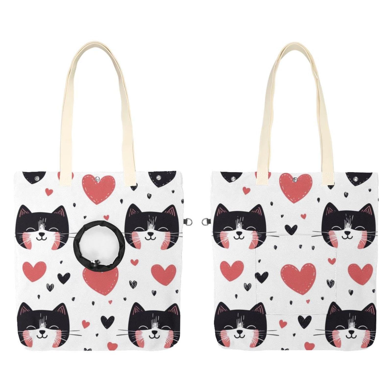 Bolsa de hombro para gatos con soporte ergonómico manos libres para viajes exteriores
