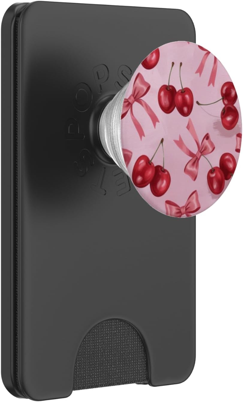 Cute Pink Cherry PopSockets PopGrip for MagSafe
