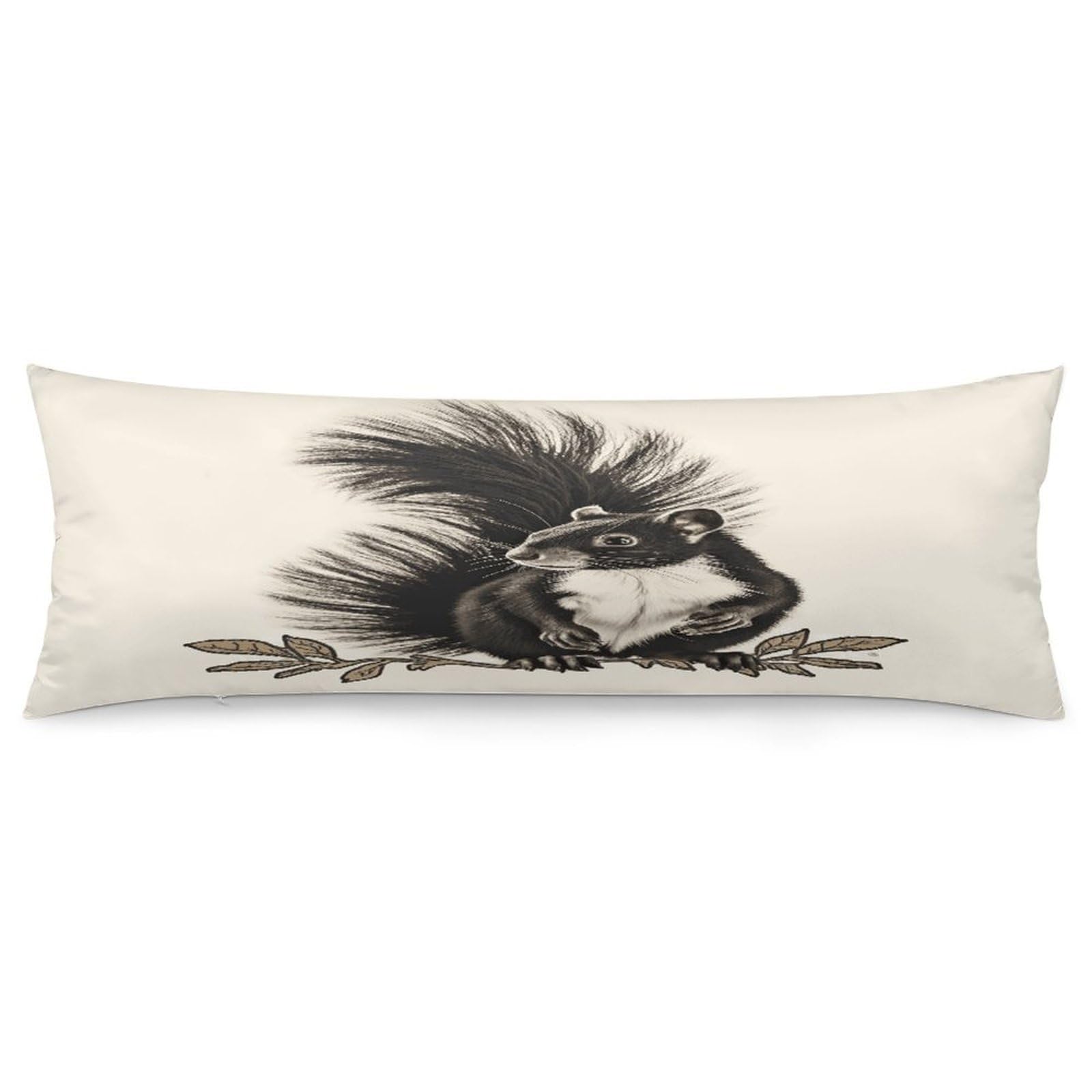 Skunk Body Pillow Cover Soft Full Long Pillow Cover Decorative Large Pillow Case Cozy Body Pillow Pillowcase Pillow Shams for Bed Sofa Couch Room Decor 18.9 X 53 Inch