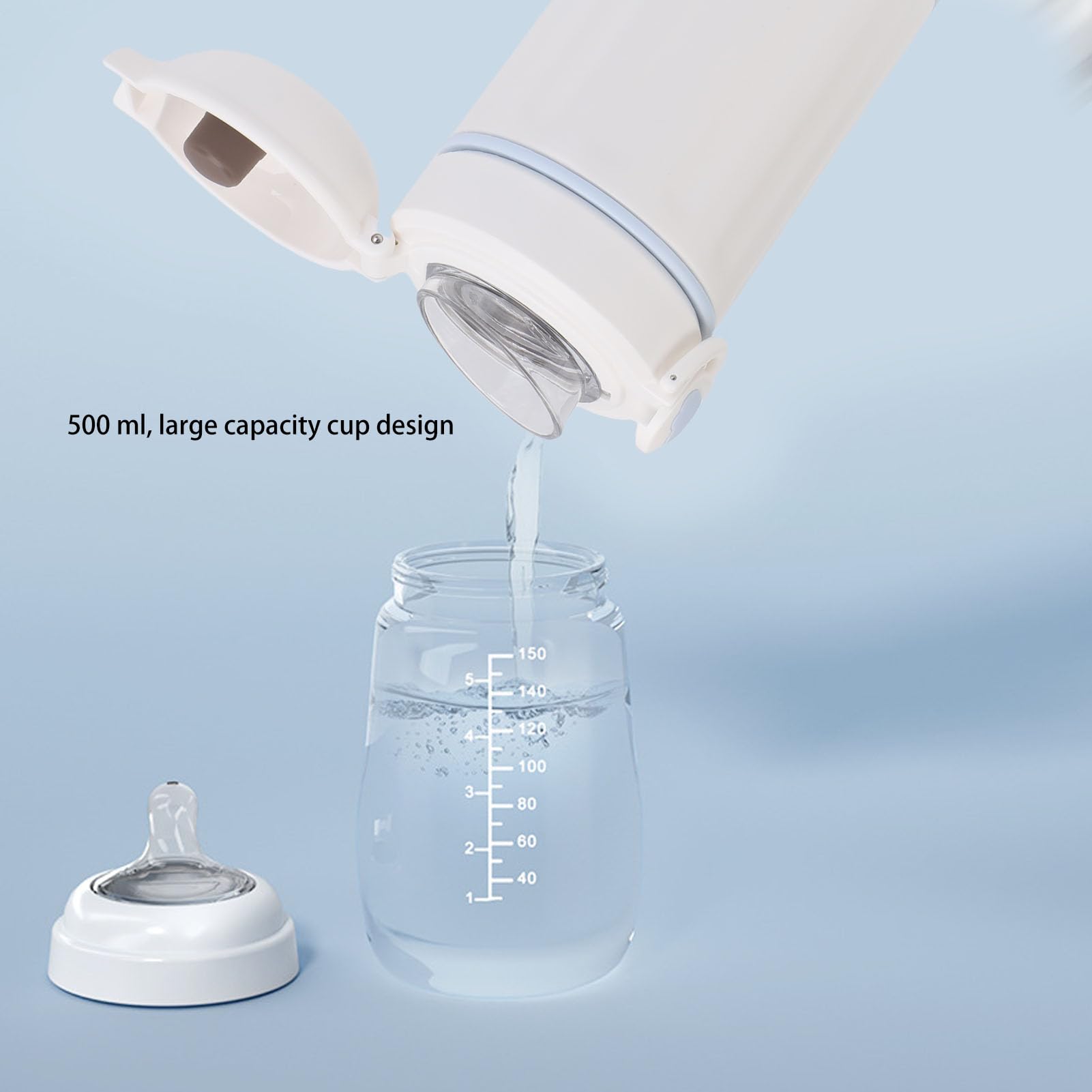 Bewinner Bollitore Elettrico da Viaggio, Tazza Portatile in Acciaio Inox