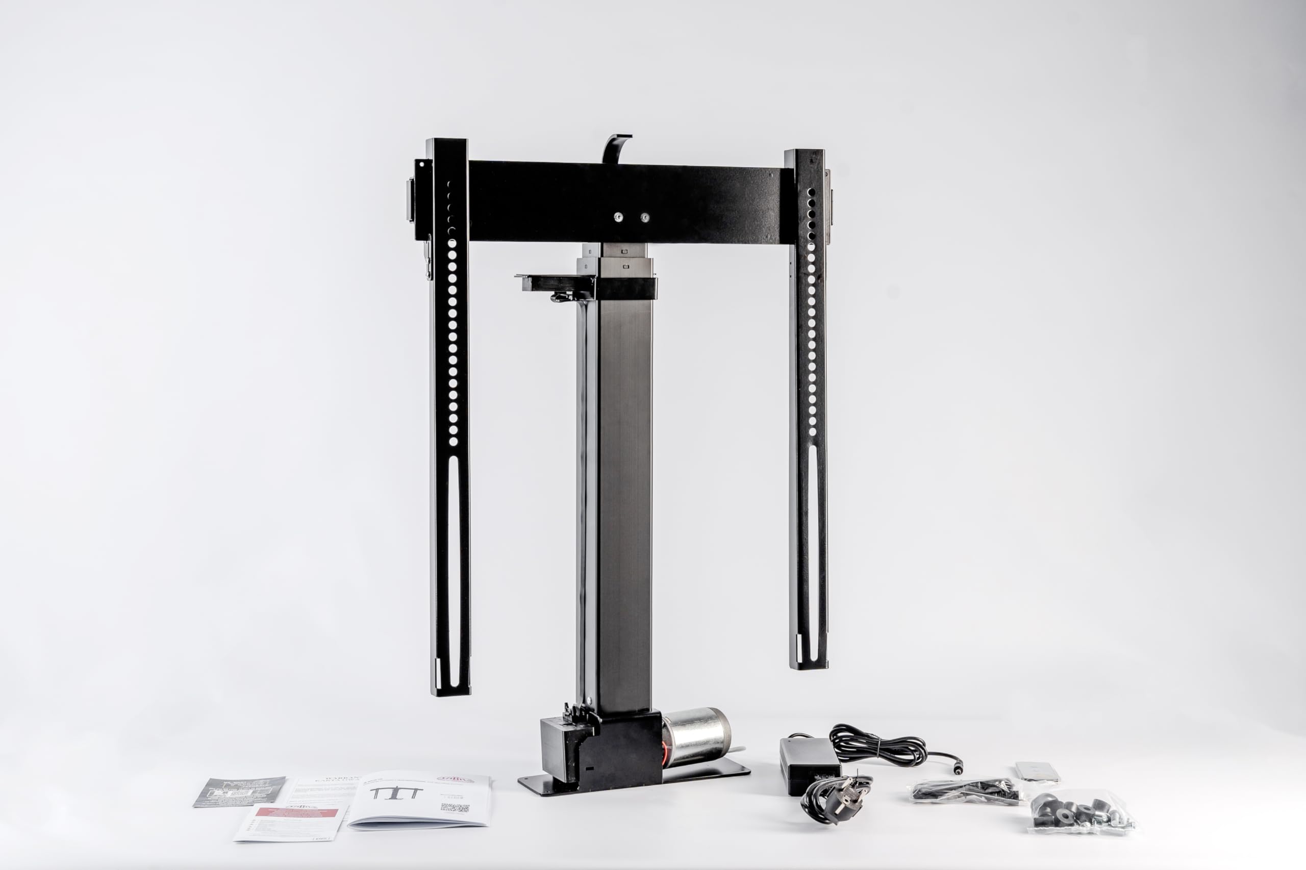 SABAJ M&D Supporto TV Motorizzato per TV fino a 65" / 80 kg, corsa 855 mm, VESA 100×100-600×600, Design Modulare