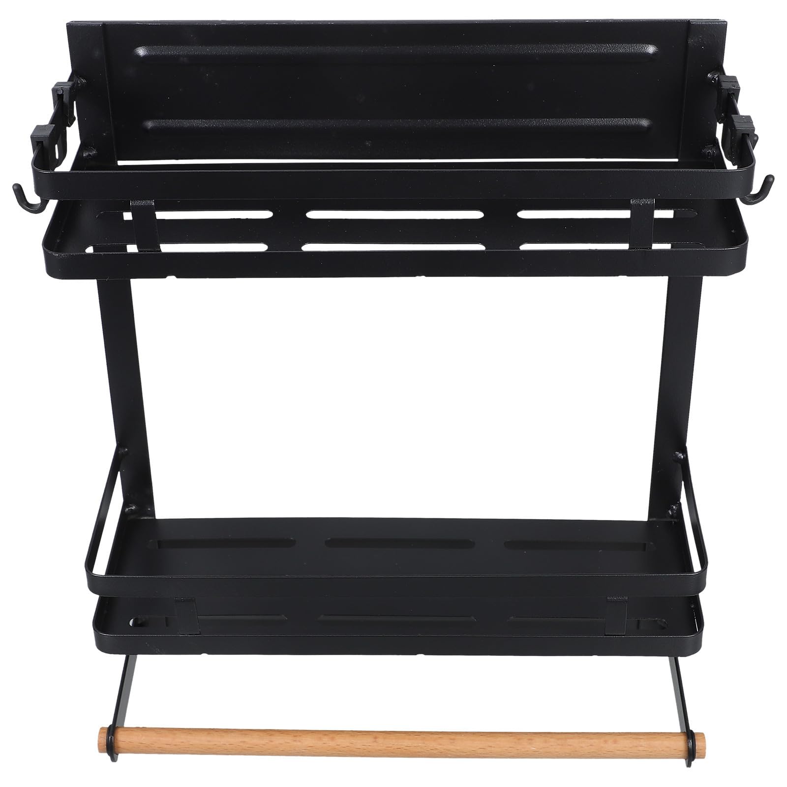 ifundom Scaffale Magnetico Doppio per Frigorifero, Organizer Cucina Nero