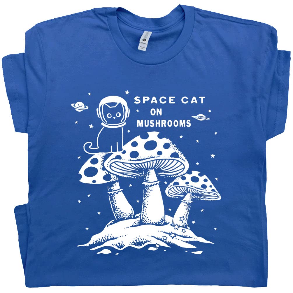 XS - Space Cat Shirt Funny Cat T Shirt for Women ...