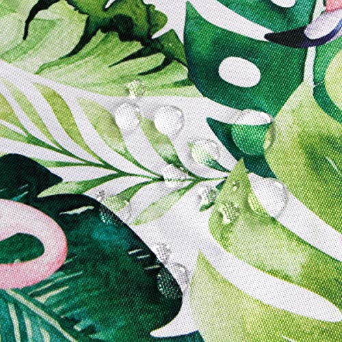 Image of EHouseHome Outdoor Indoor Tablecloth with Umbrella Hole for Oval Table,Waterproof Patio Table Cloths, Spring /Summer Table Covers with Zipper for Backyard Circular Table /BBQs /Picnic,60 x 84 inches