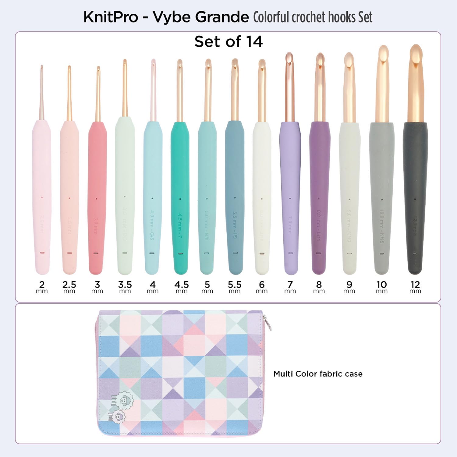 KnitPro Set di uncinetti Vybe - Grande