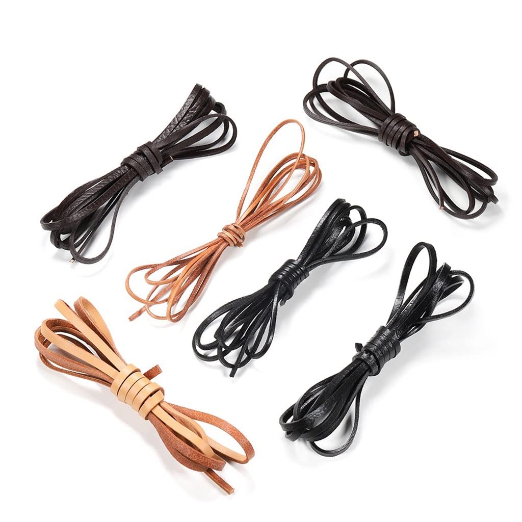 Skórzana lina sznurkowa 2mm-10mm x 2 metry wielokolorowa do majsterkowania akcesoria wyrobu biżuterii(Khaki,8mm x 2meters)