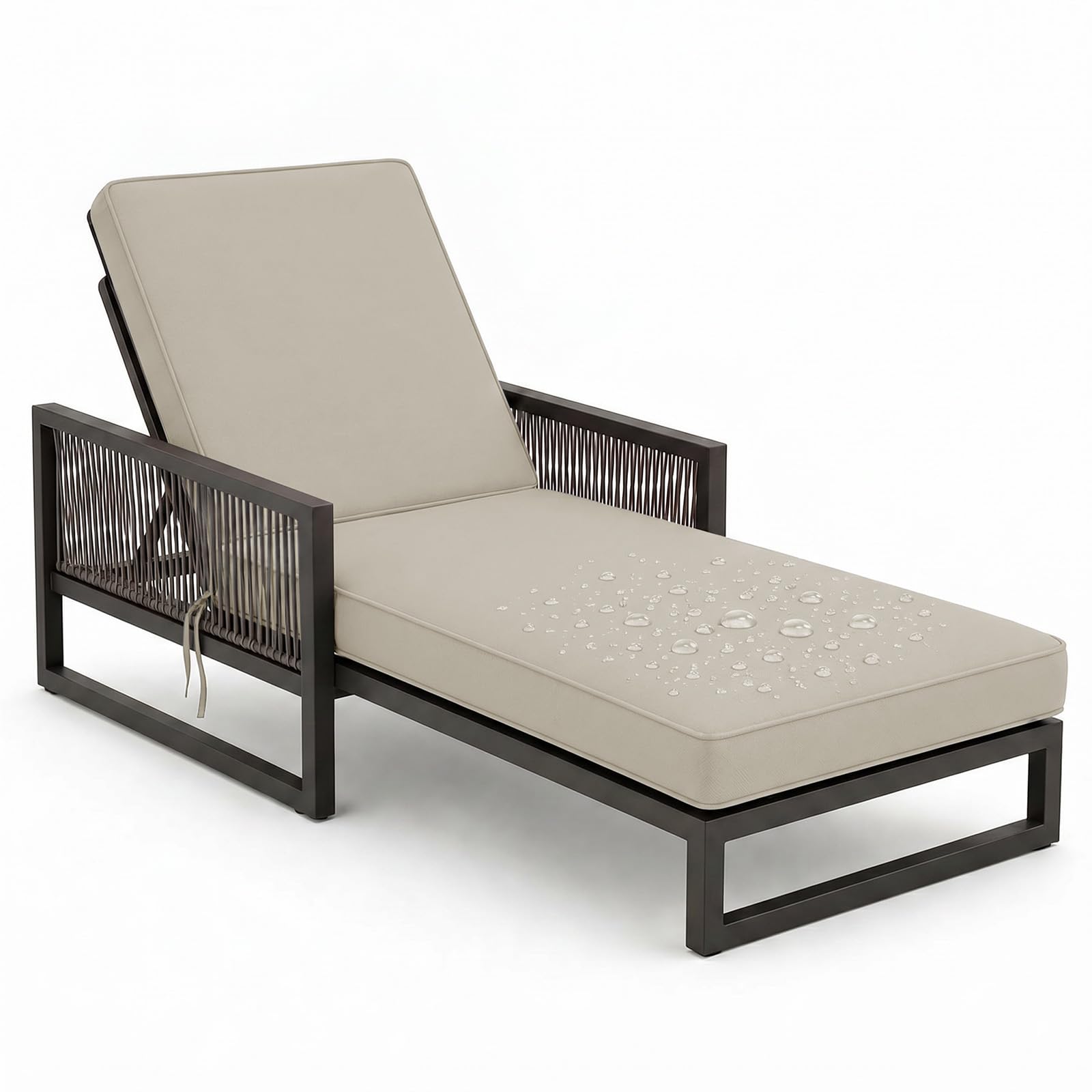 YFHT Sun Lounger Cushion Waterproof Garden Recliner Pad Only 193x56x5cm