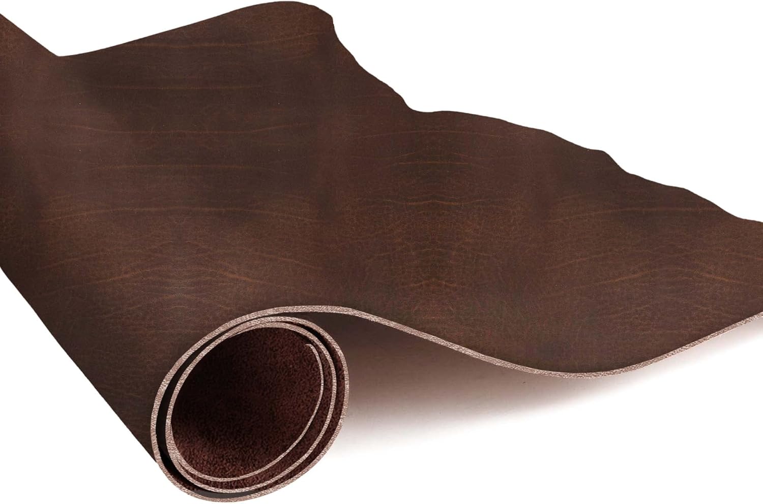 ELW Genuine Leather Vegetable Tanned 8-9 oz. (3.2-3.6mm) Size 10"x10" in Distressed Brown Full Grain Veg Tan Leather AB Grade Cowhide, Heavy Weight, Tooling, Carving, DIY, Holster, Stamping